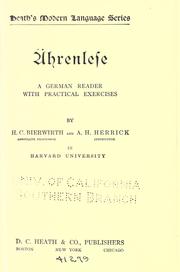 Cover of: Ährenlese by H. C. Bierwirth