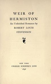 Cover of: Weir of Hermiston: an unfinished romance