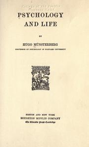 Cover of: Psychology and life by Hugo Münsterberg