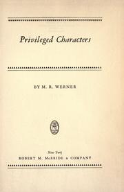 Cover of: Privileged characters