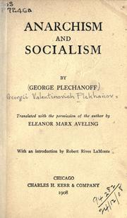 Cover of: Anarchism and socialism