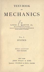 Cover of: Text-book of mechanics. by Louis Adolphe Martin