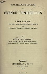 Cover of: Macmillan's course of French composition.