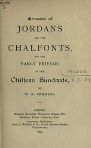Cover of: Memories of Jordans and the Chalfonts: and the early Friends in the Chiltern Hundreds.