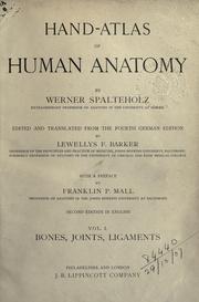 Cover of: Hand-atlas of human anatomy by Werner Spalteholz