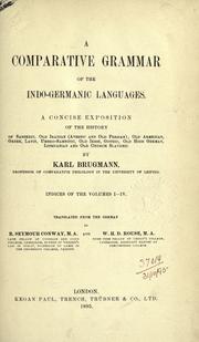 Cover of: Elements of the comparative grammar of the Indo-Germanic languages by Karl Brugmann