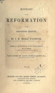Cover of: History of the Reformation of the sixteenth century.