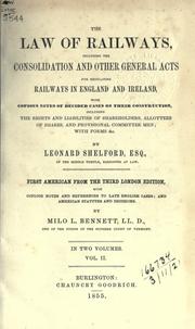 The law of railways by Leonard Shelford