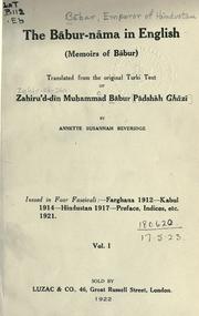 Cover of: Babur-nama in English: (Memoirs of Babur)