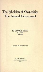 Cover of: abolition of ownership | Reed, George