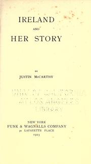 Cover of: Ireland and her story