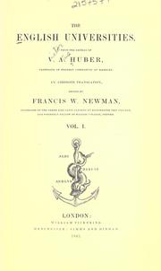 Cover of: The English universities. by V. A. Huber