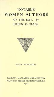 Cover of: Notable women authors of the day by Helen C. Black