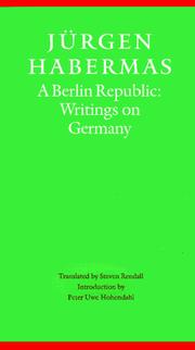 Cover of: A Berlin republic: writings on Germany