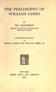 Cover of: The philosophy of William James. by Théodore Flournoy