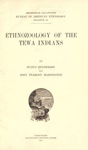 Cover of: Ethnozoology of the Tewa Indians by Junius Henderson