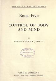 Cover of: Control of body and mind