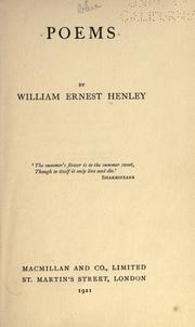 Cover of: Poems by William Ernest Henley