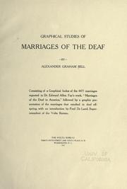 Cover of: Graphical studies of marriages of the deaf