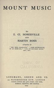 Cover of: Mount music by E. OE. Somerville, E. OE. Somerville