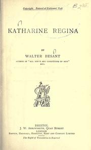 Cover of: Katharine Regina