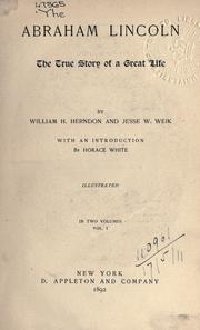 Cover of: Abraham Lincoln by William Henry Herndon