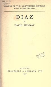 Cover of: Diaz. | David Hannay
