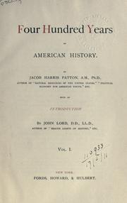 Cover of: Four hundred years of American history