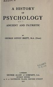 History of psychology by George Sidney Brett