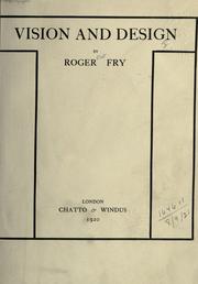 Cover of: Vision and design by Roger Eliot Fry