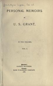 Cover of: Personal memoirs. by Ulysses S. Grant