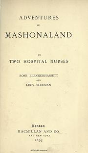 Adventures in Mashonaland by Rose Blennerhassett