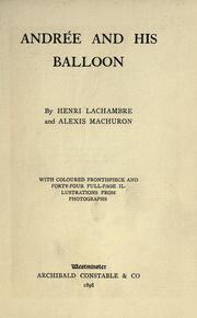 Cover of: Andrée's balloon expedition in search of the North pole
