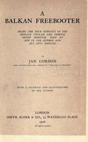 Cover of: A Balkan freebooter by Gordon, Jan.