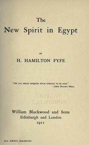 Cover of: The new spirit in Egypt