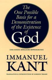 Cover of: Der einzig mögliche Beweisgrund = by Immanuel Kant