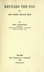 Cover of: Reynard the fox by John Masefield