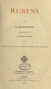 Cover of: Rubens by H. Knackfuss