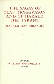 Cover of: The sagas of Olaf Tryggvason and of Harald the Tyrant (Harald Haardraade) by 