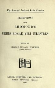 Cover of: Selections from Lhomond's Urbis Romae viri inlustres
