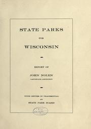 Cover of: State parks for Wisconsin. by Nolen, John