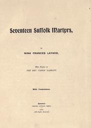 Cover of: Seventeen Suffolk martyrs by Nina Frances Layard