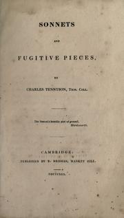 Cover of: Sonnets and fugitive pieces