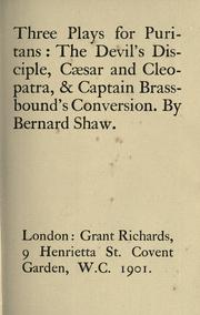 Cover of: Three plays for Puritans by George Bernard Shaw
