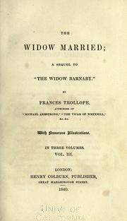 Cover of: The widow married: a sequel to "The widow Barnaby"