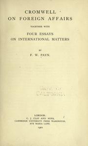 Cover of: Cromwell on foreign affairs by F. W. Payn