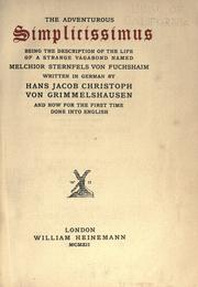 Cover of: The adventurous Simplicissimus by Hans Jakob Christoffel von Grimmelshausen