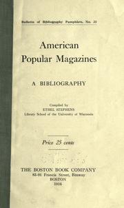 Cover of: American popular magazines by Ethel Stephens
