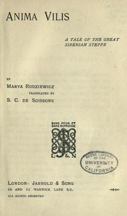 Cover of: Anima vilis by Maria Rodziewiczówna