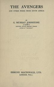 The avengers and other poems from South Africa by G. Murray Johnstone